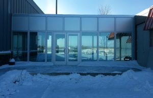 Custom Fully Enclosed Covered Walkway for Anderson Glass