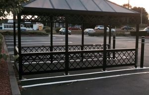 Hip Roof Cart Corrals for Clements Marketplace