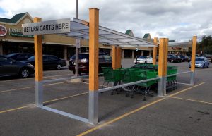 Arbor Series Covered Cart Corral for Patel Brothers