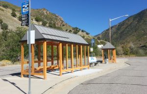 Woodgrain Aluminum Finished Bus Shelters